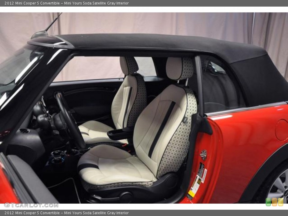Mini Yours Soda Satellite Gray Interior Front Seat for the 2012 Mini Cooper S Convertible #74813184
