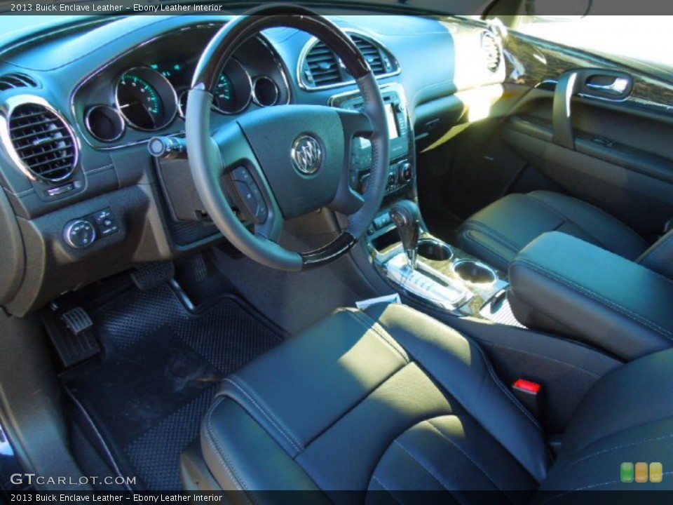 Ebony Leather 2013 Buick Enclave Interiors