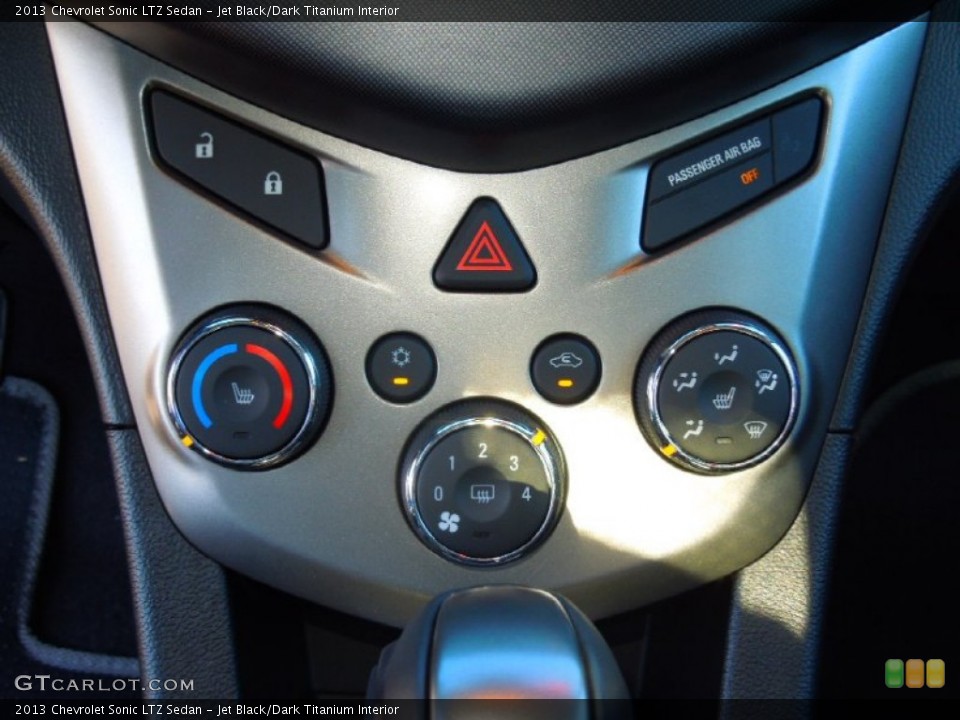 Jet Black/Dark Titanium Interior Controls for the 2013 Chevrolet Sonic LTZ Sedan #74817509