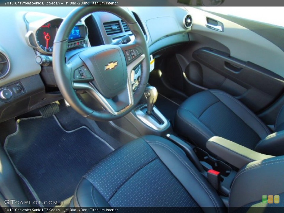 Jet Black/Dark Titanium Interior Prime Interior for the 2013 Chevrolet Sonic LTZ Sedan #74817692