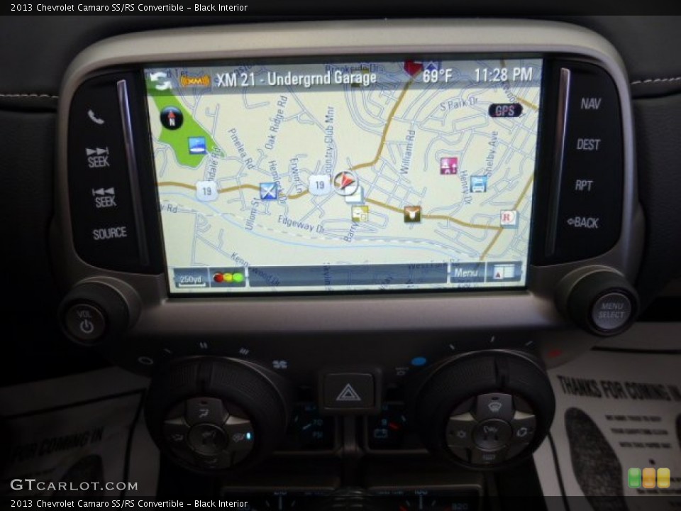 Black Interior Navigation for the 2013 Chevrolet Camaro SS/RS Convertible #74823317