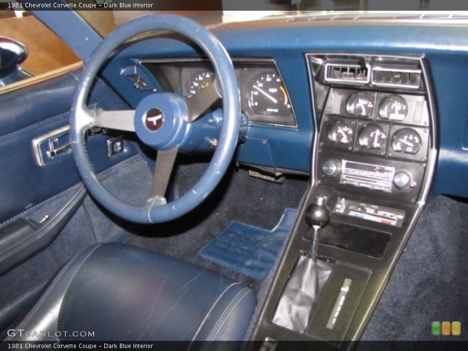 Dark Blue Interior Dashboard for the 1981 Chevrolet Corvette Coupe #74823809