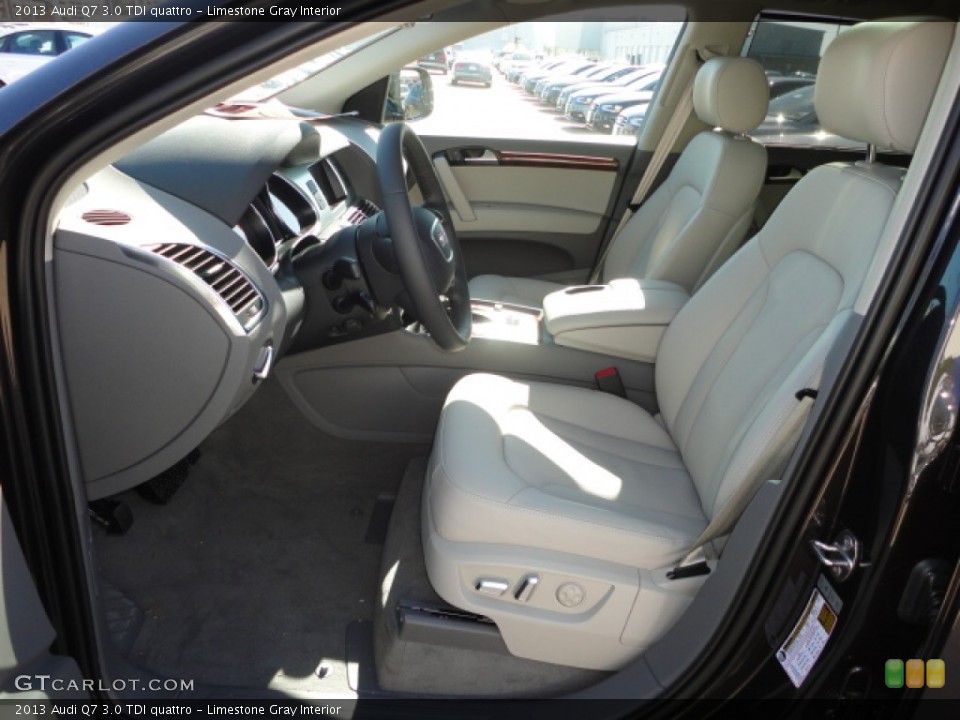 Limestone Gray Interior Front Seat for the 2013 Audi Q7 3.0 TDI quattro #74824202