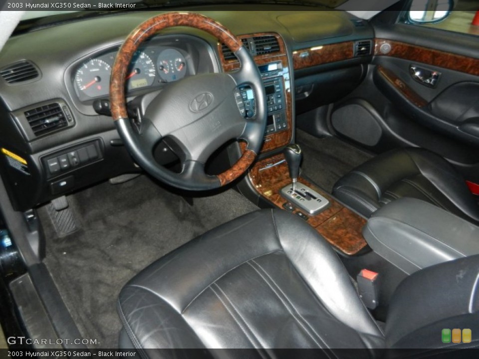 Black 2003 Hyundai XG350 Interiors