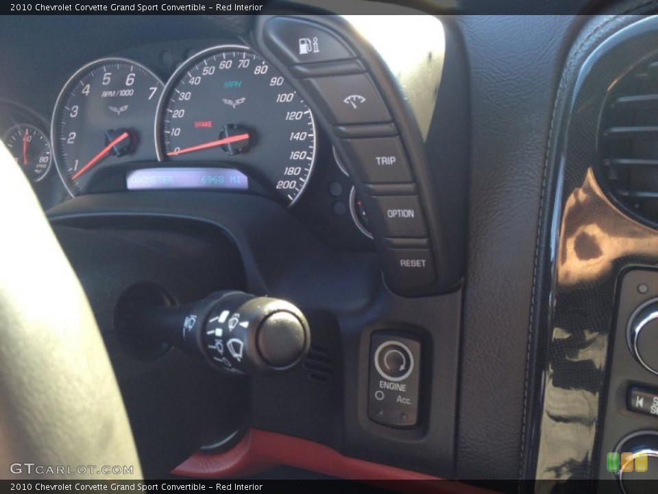Red Interior Controls for the 2010 Chevrolet Corvette Grand Sport Convertible #74827952