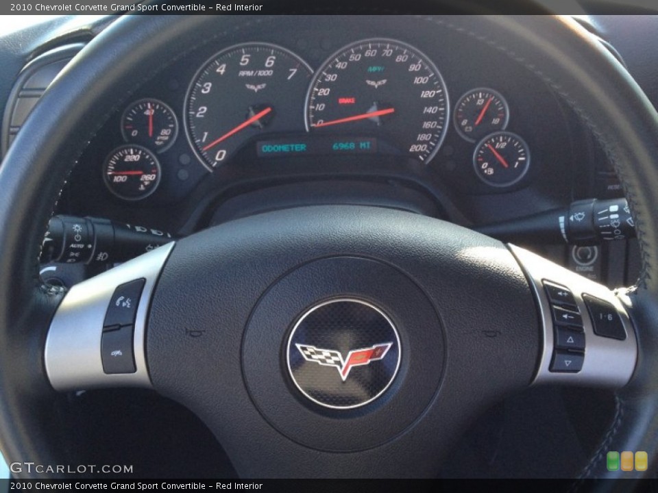 Red Interior Gauges for the 2010 Chevrolet Corvette Grand Sport Convertible #74827972