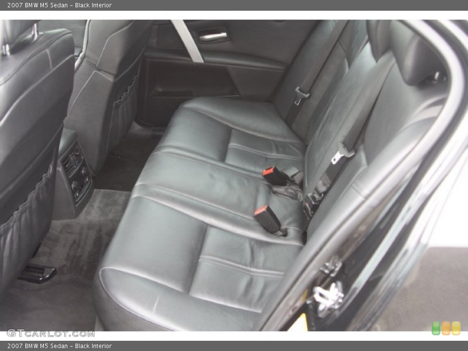 Black Interior Rear Seat for the 2007 BMW M5 Sedan #74832088