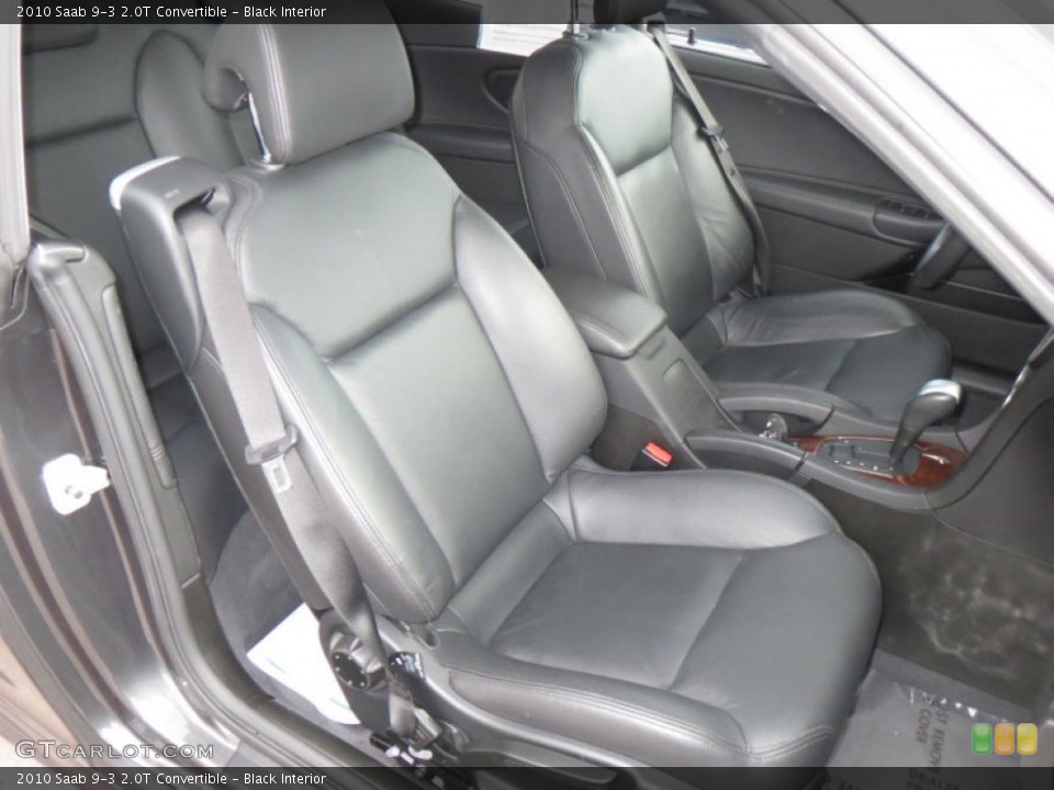 Black Interior Front Seat for the 2010 Saab 9-3 2.0T Convertible #74834465