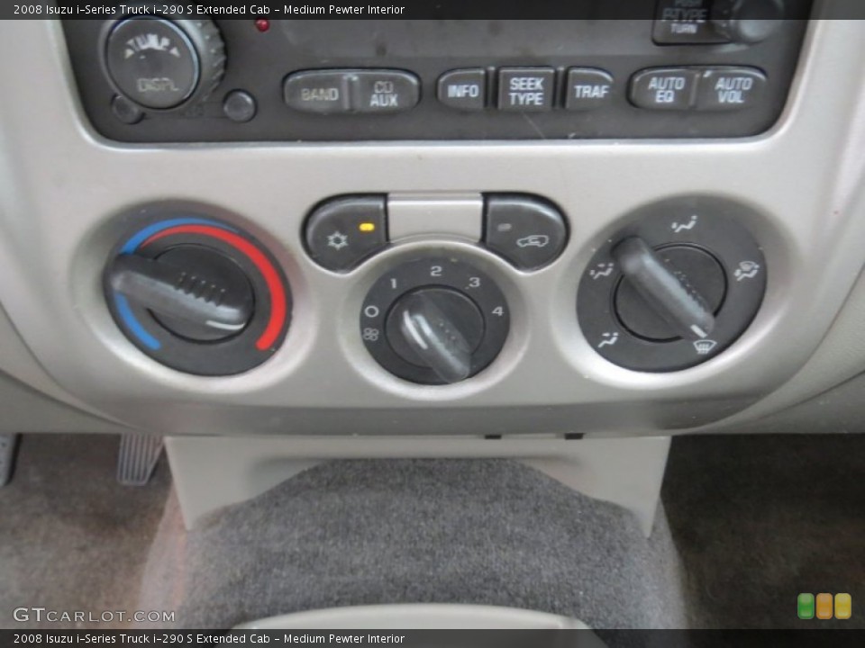 Medium Pewter Interior Controls for the 2008 Isuzu i-Series Truck i-290 S Extended Cab #74834655