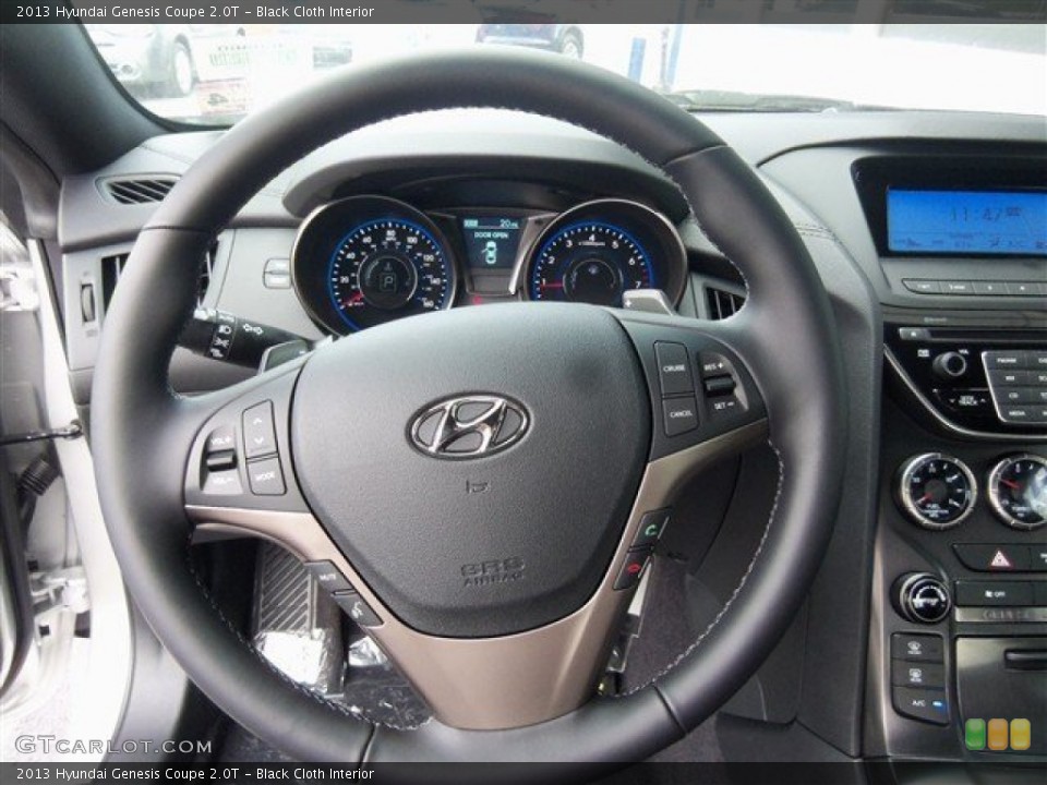 Black Cloth Interior Steering Wheel for the 2013 Hyundai Genesis Coupe 2.0T #74836229