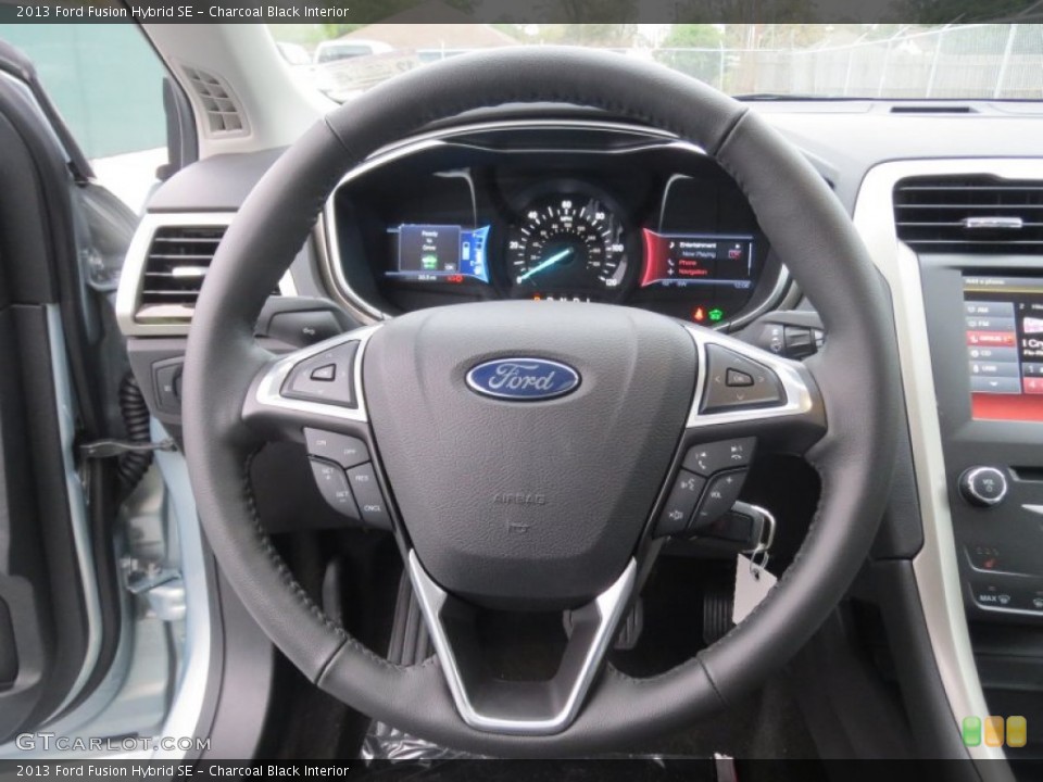 Charcoal Black Interior Steering Wheel for the 2013 Ford Fusion Hybrid SE #74839091