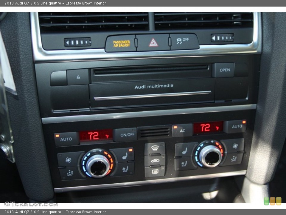 Espresso Brown Interior Controls for the 2013 Audi Q7 3.0 S Line quattro #74839658