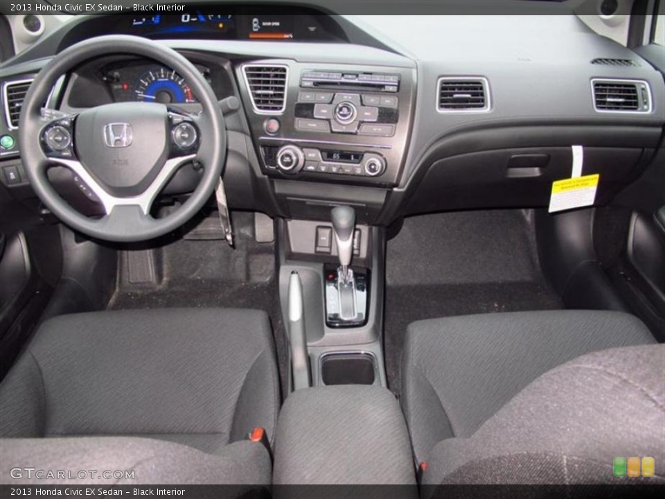 Black Interior Dashboard for the 2013 Honda Civic EX Sedan #74839661