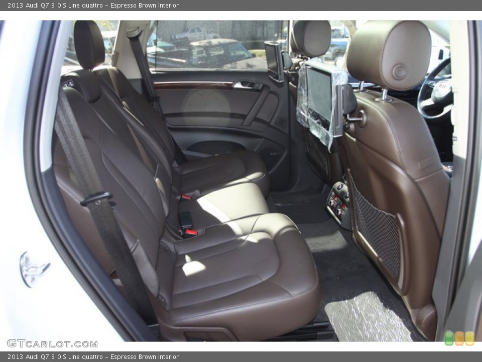 Espresso Brown Interior Rear Seat for the 2013 Audi Q7 3.0 S Line quattro #74839730
