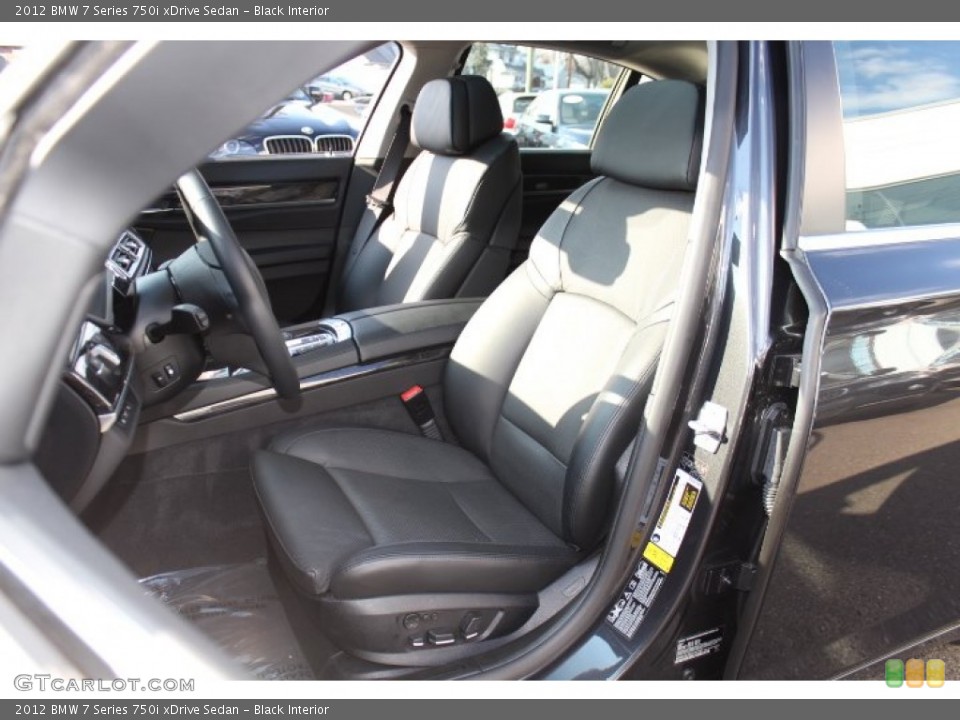 Black Interior Front Seat for the 2012 BMW 7 Series 750i xDrive Sedan #74841422