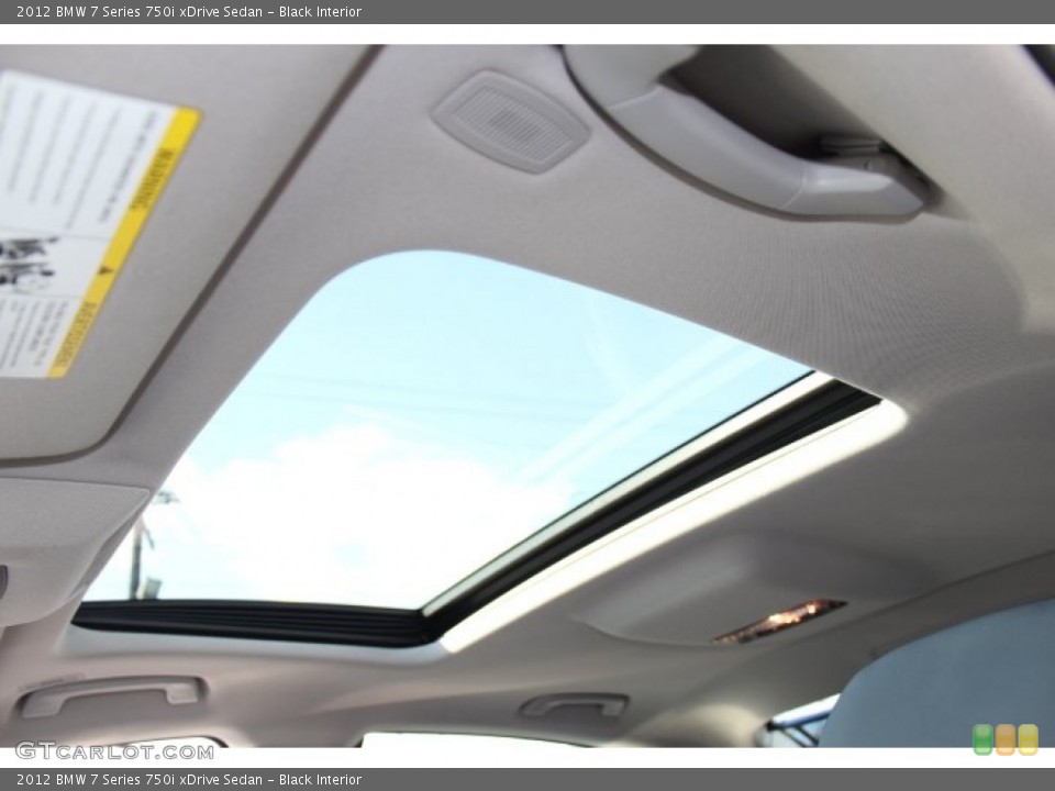 Black Interior Sunroof for the 2012 BMW 7 Series 750i xDrive Sedan #74841554