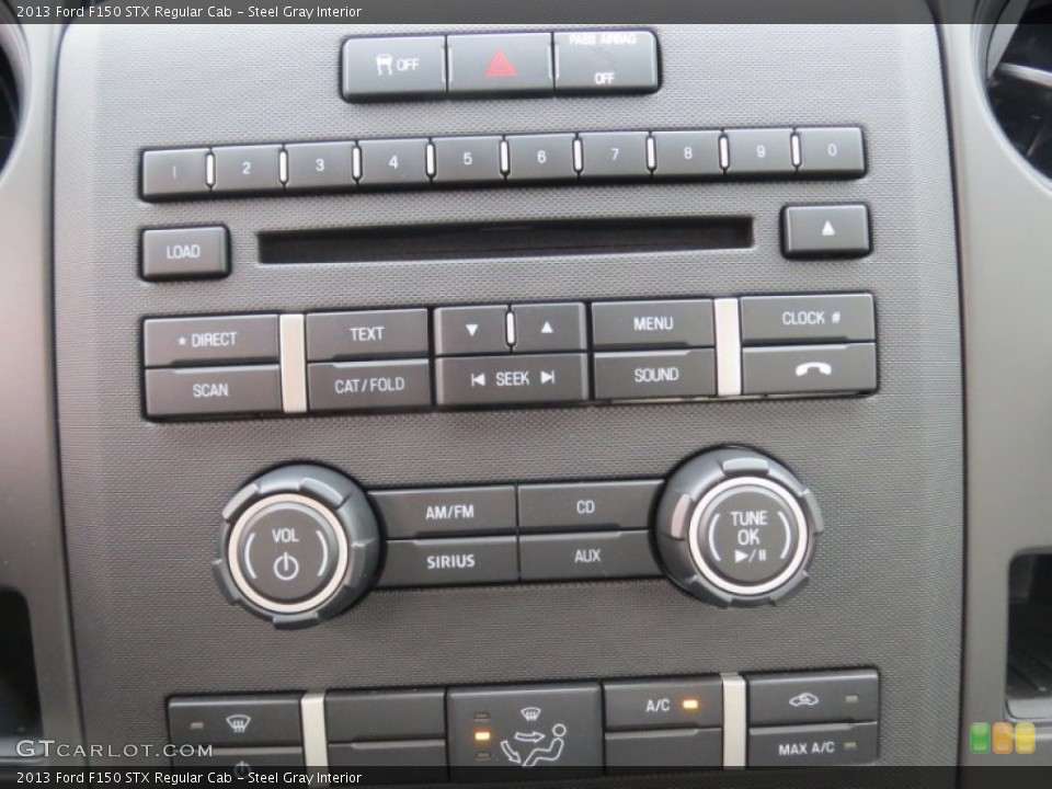 Steel Gray Interior Controls for the 2013 Ford F150 STX Regular Cab #74841866