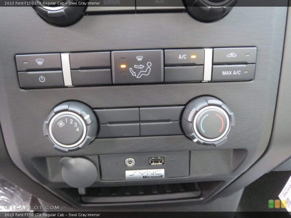 Steel Gray Interior Controls for the 2013 Ford F150 STX Regular Cab #74841881