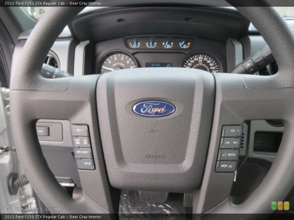 Steel Gray Interior Steering Wheel for the 2013 Ford F150 STX Regular Cab #74841915