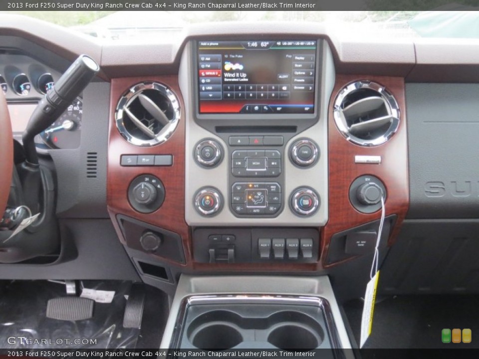 King Ranch Chaparral Leather/Black Trim Interior Controls for the 2013 Ford F250 Super Duty King Ranch Crew Cab 4x4 #74842553
