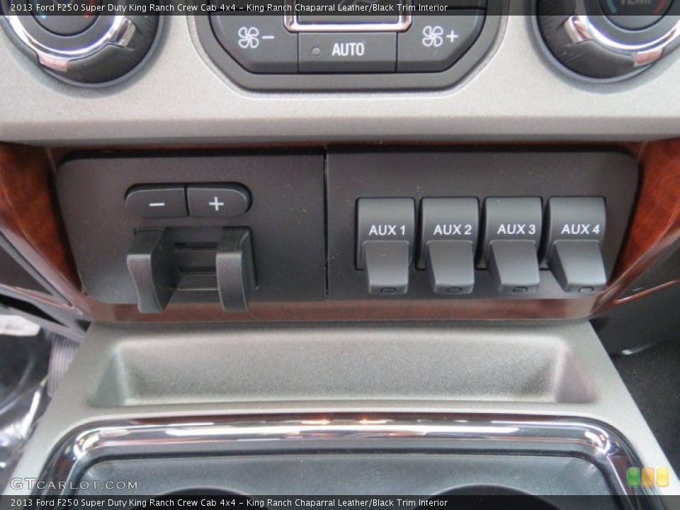 King Ranch Chaparral Leather/Black Trim Interior Controls for the 2013 Ford F250 Super Duty King Ranch Crew Cab 4x4 #74842607
