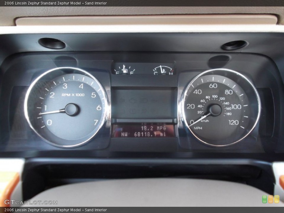 Sand Interior Gauges for the 2006 Lincoln Zephyr  #74846015