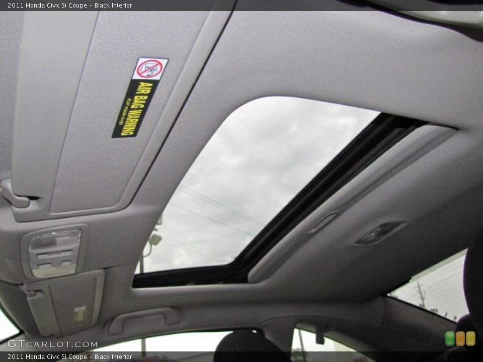 Black Interior Sunroof for the 2011 Honda Civic Si Coupe #74849033