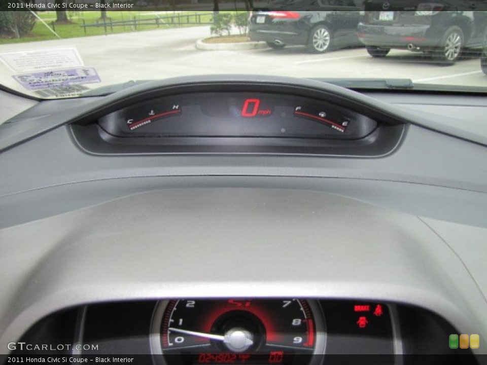 Black Interior Gauges for the 2011 Honda Civic Si Coupe #74849051