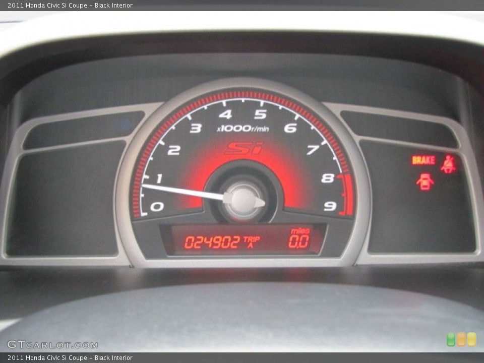 Black Interior Gauges for the 2011 Honda Civic Si Coupe #74849054