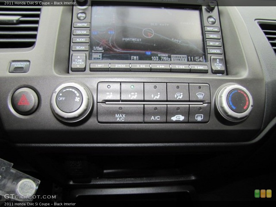 Black Interior Controls for the 2011 Honda Civic Si Coupe #74849063