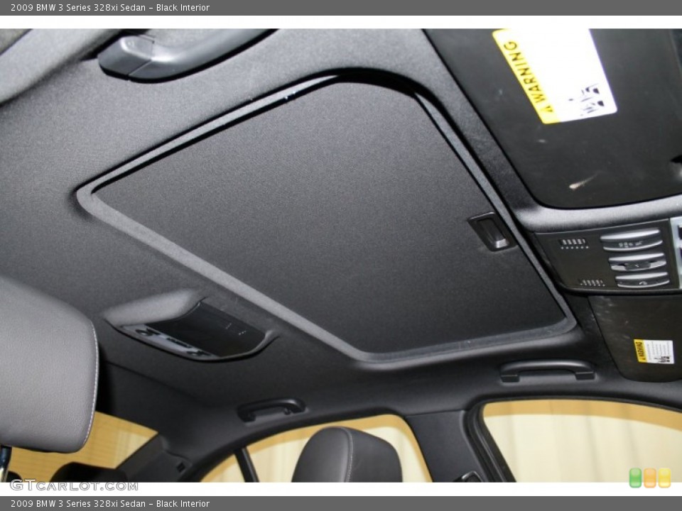 Black Interior Sunroof for the 2009 BMW 3 Series 328xi Sedan #74851010