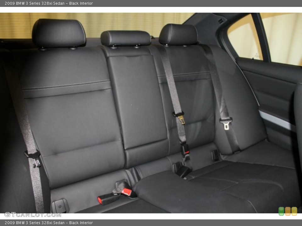 Black Interior Rear Seat for the 2009 BMW 3 Series 328xi Sedan #74851025