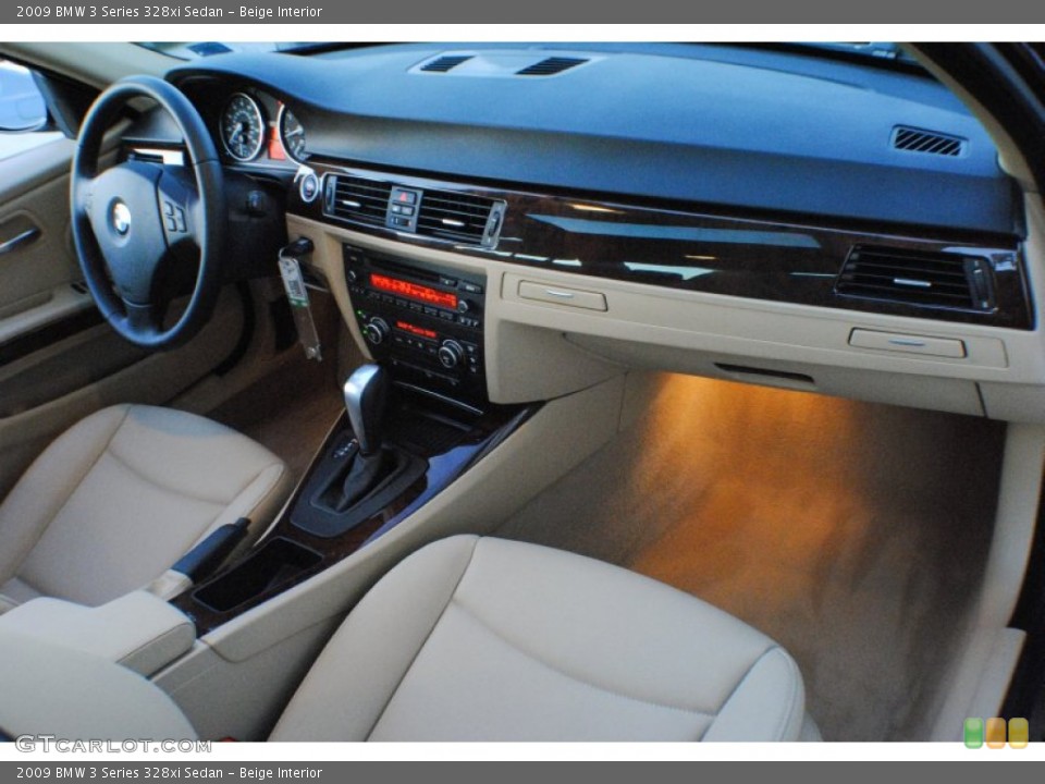 Beige Interior Dashboard for the 2009 BMW 3 Series 328xi Sedan #74852336