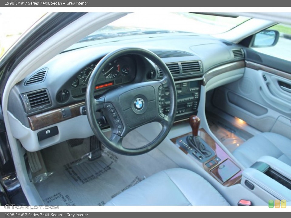 Grey Interior Prime Interior for the 1998 BMW 7 Series 740iL Sedan #74852388