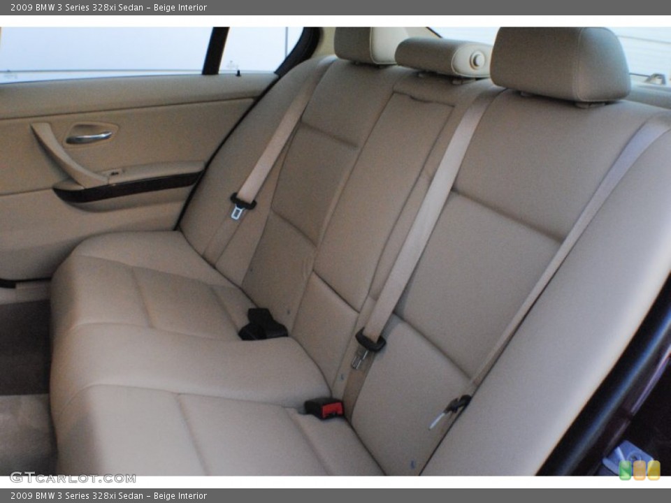 Beige Interior Rear Seat for the 2009 BMW 3 Series 328xi Sedan #74852462