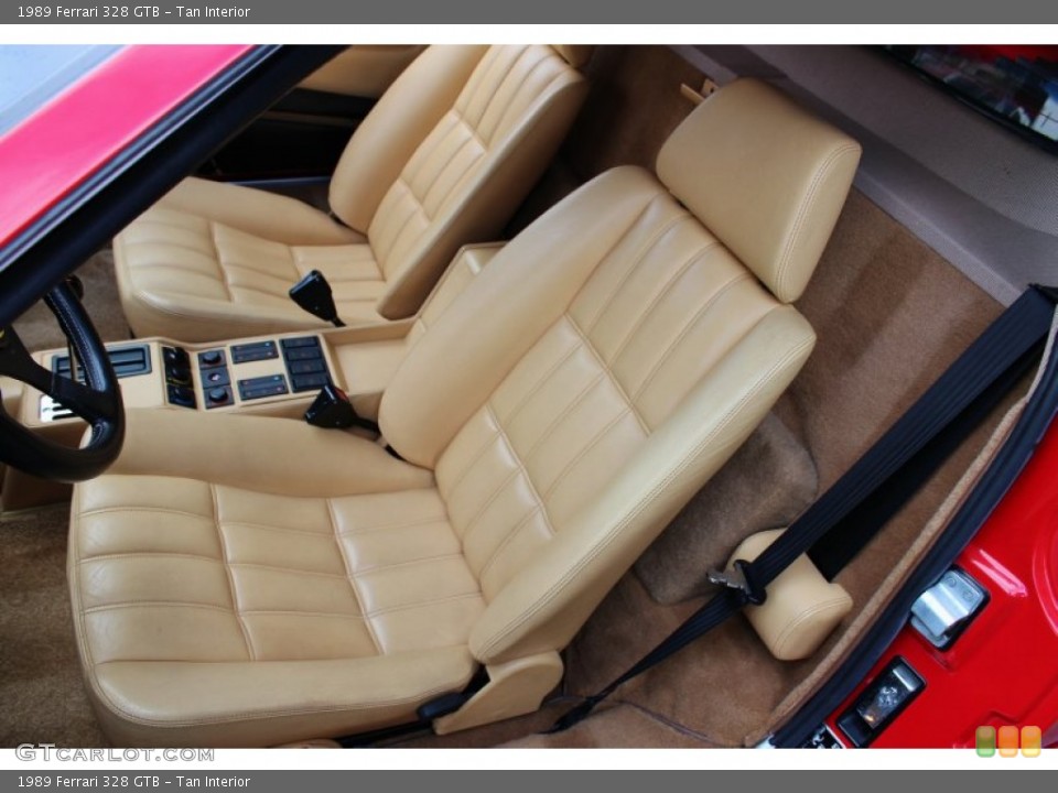 Tan Interior Front Seat for the 1989 Ferrari 328 GTB #74852780