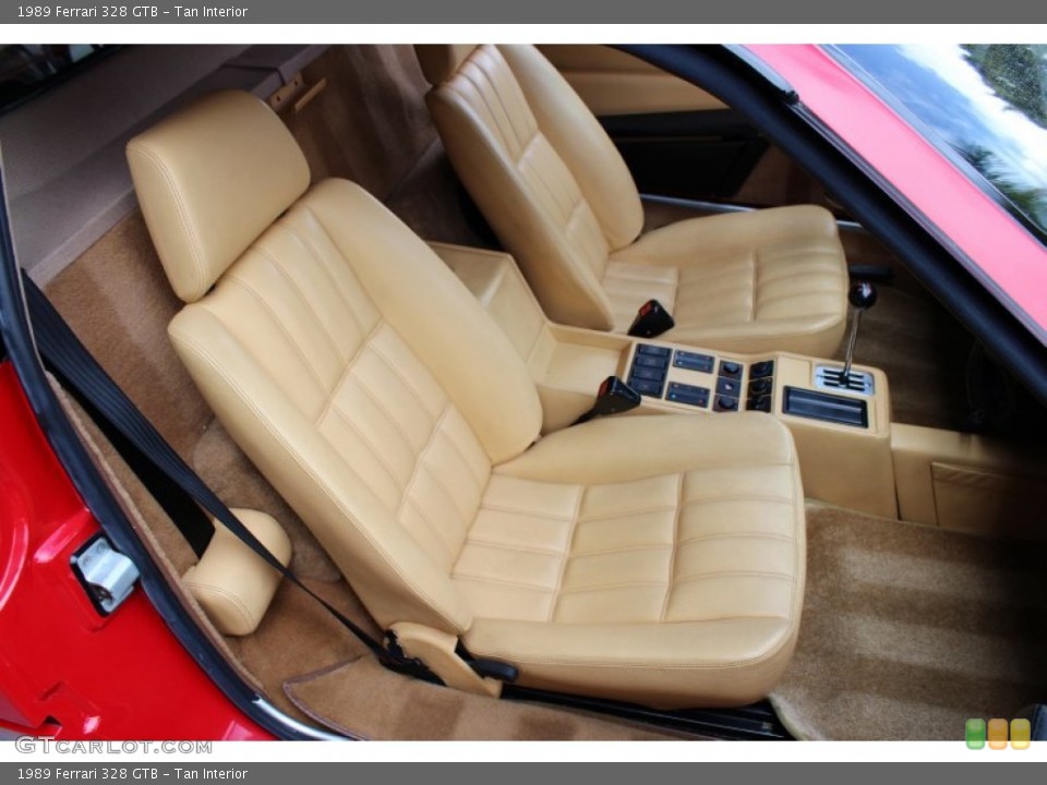 Tan Interior Front Seat for the 1989 Ferrari 328 GTB #74852795