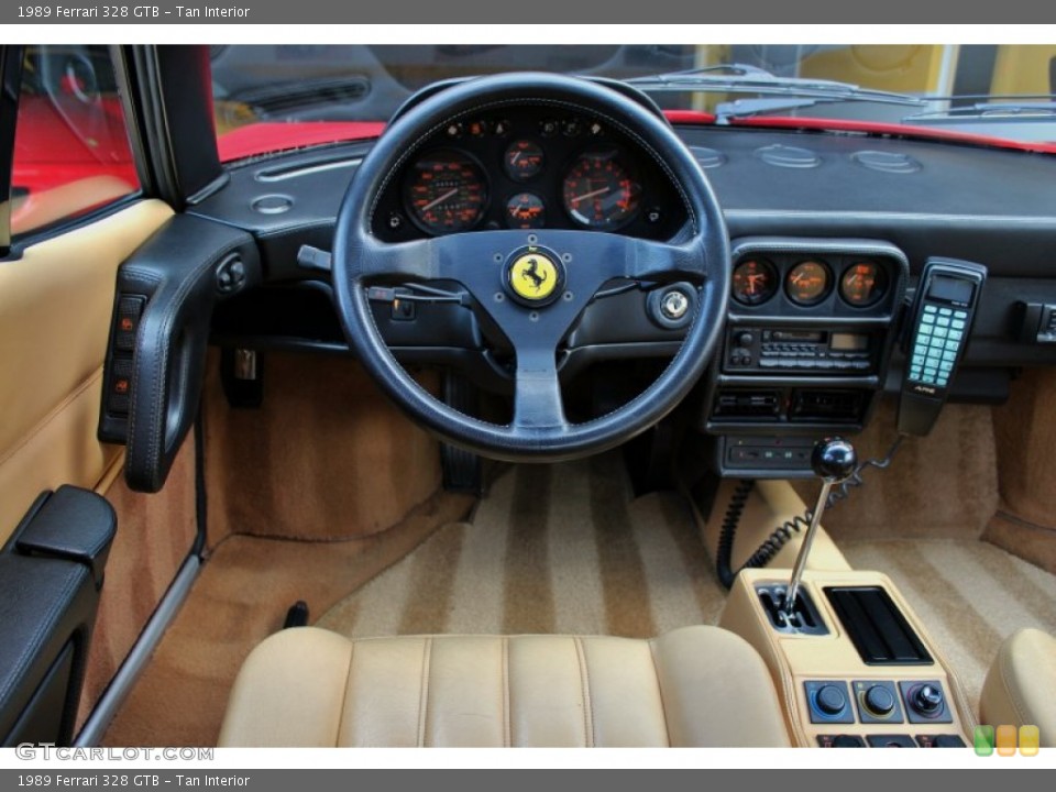 Tan Interior Dashboard for the 1989 Ferrari 328 GTB #74852848