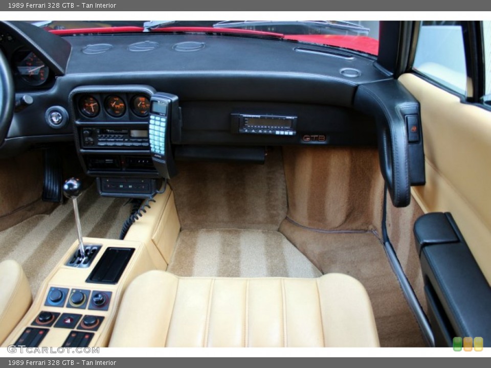 Tan Interior Dashboard for the 1989 Ferrari 328 GTB #74852867