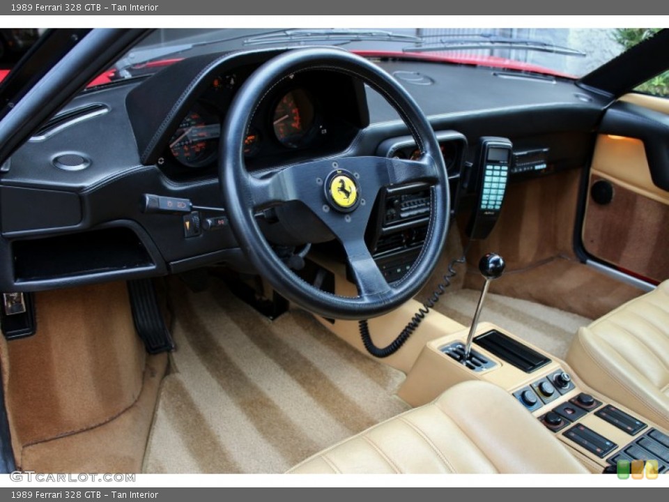 Tan Interior Dashboard for the 1989 Ferrari 328 GTB #74852885