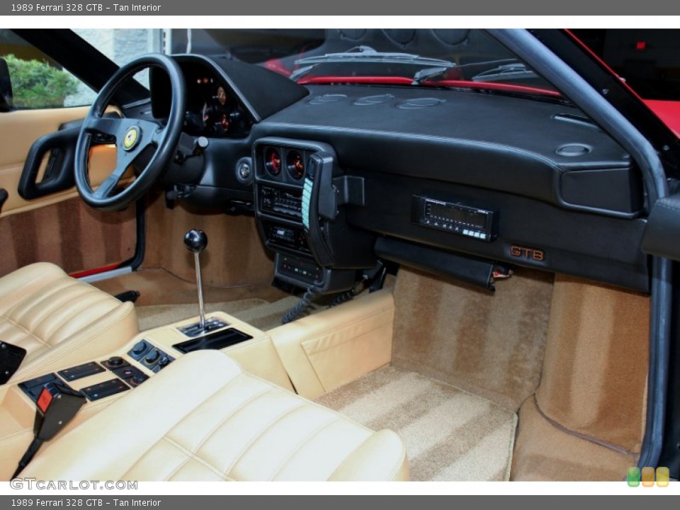Tan Interior Dashboard for the 1989 Ferrari 328 GTB #74852900