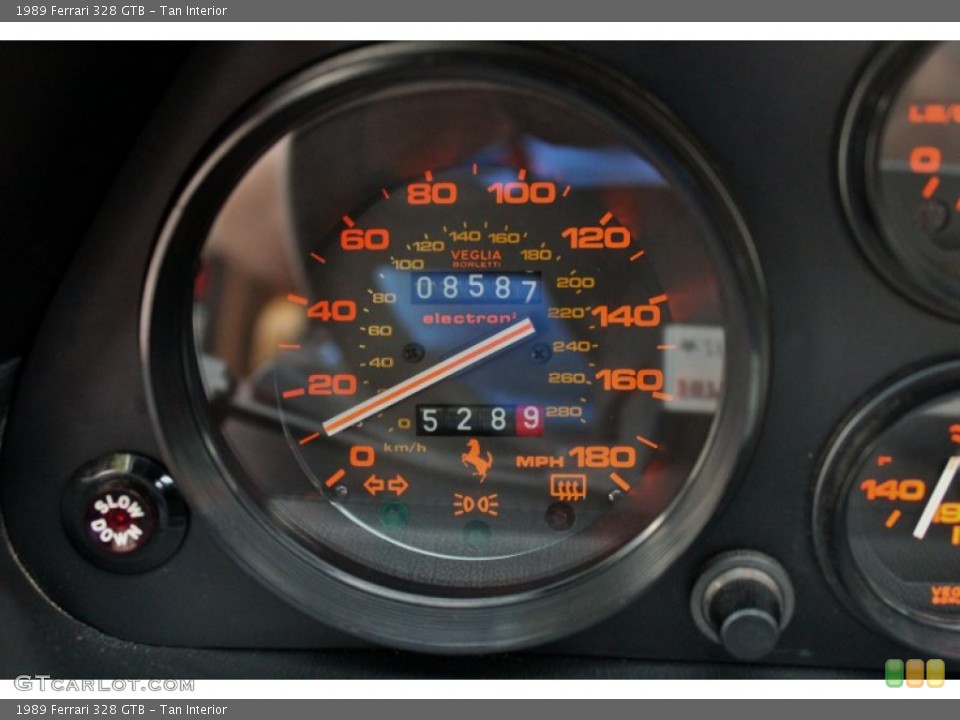 Tan Interior Gauges for the 1989 Ferrari 328 GTB #74852987