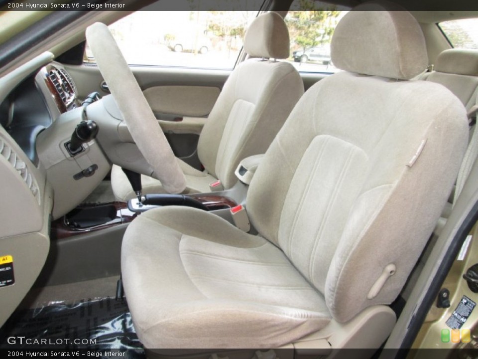 Beige Interior Front Seat for the 2004 Hyundai Sonata V6 #74853566