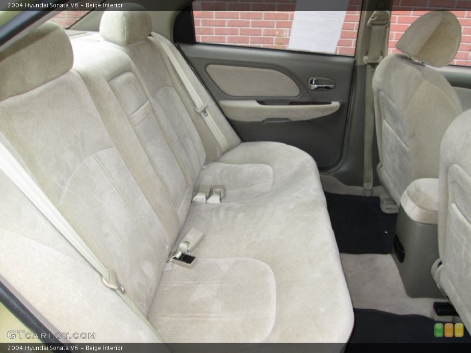 Beige Interior Rear Seat for the 2004 Hyundai Sonata V6 #74853668