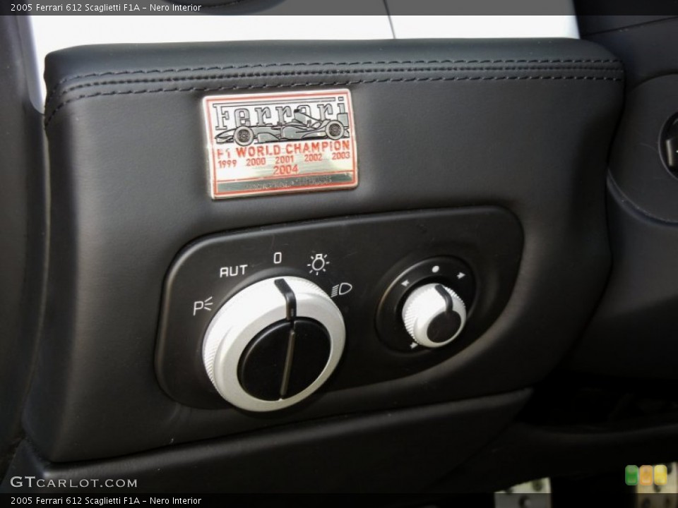 Nero Interior Controls for the 2005 Ferrari 612 Scaglietti F1A #74853898