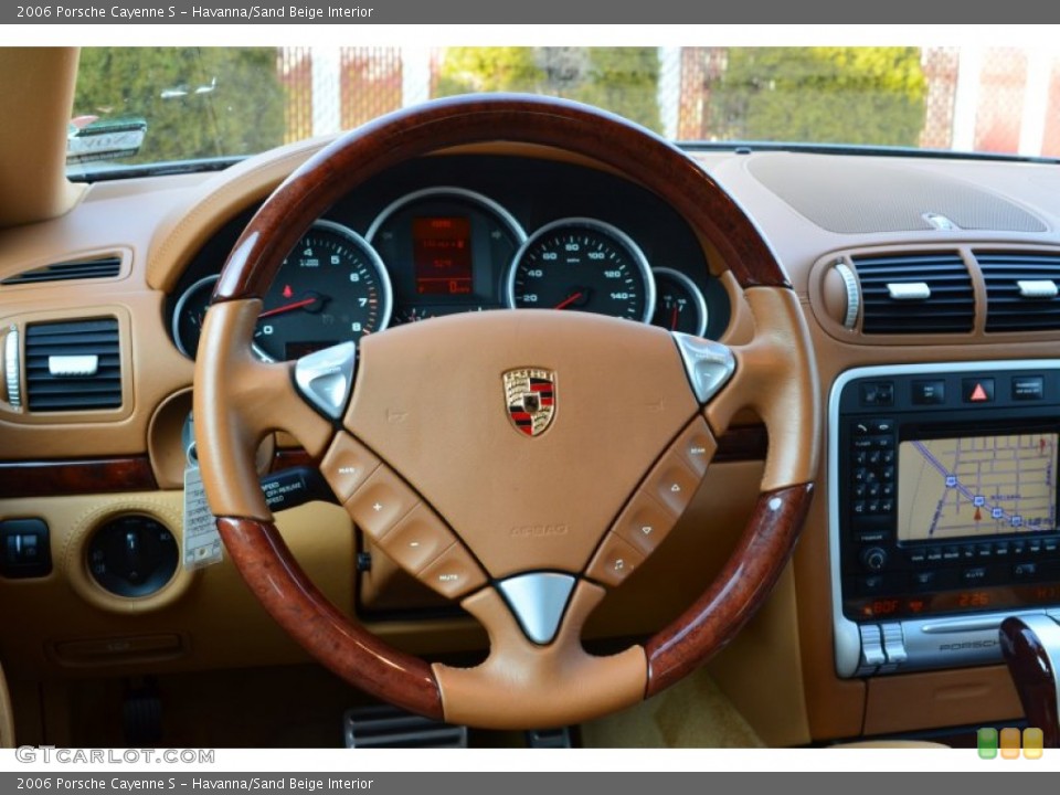 Havanna/Sand Beige Interior Steering Wheel for the 2006 Porsche Cayenne S #74853926