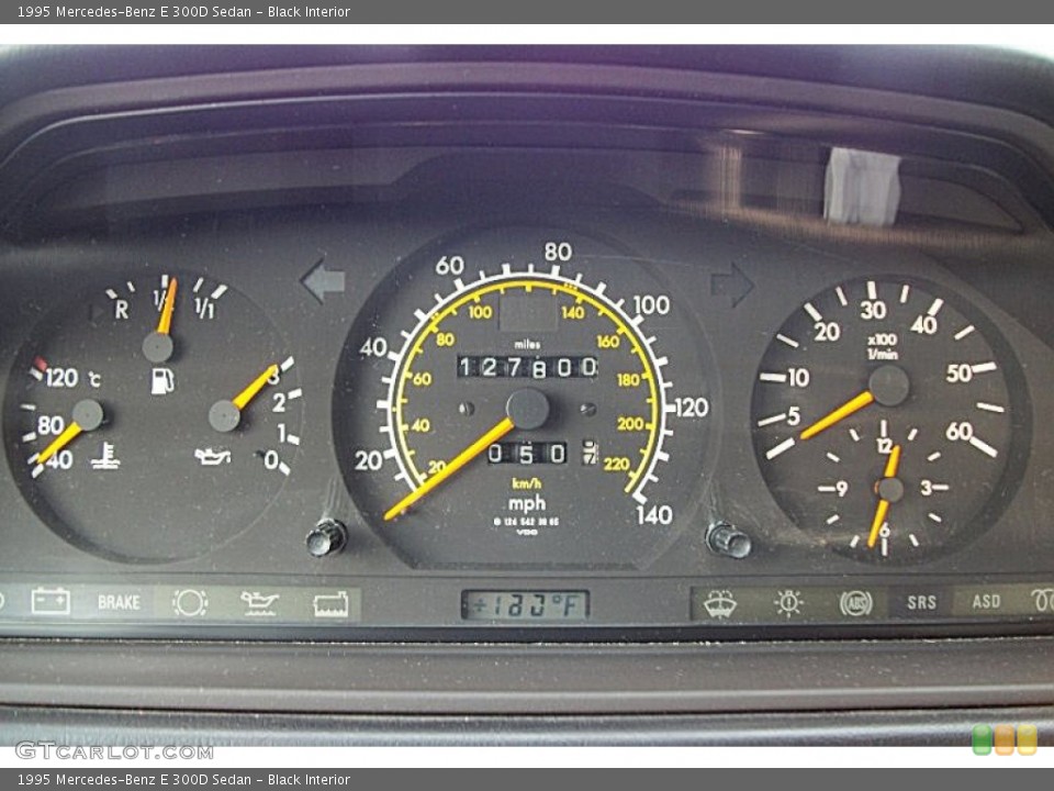 Black Interior Gauges for the 1995 Mercedes-Benz E 300D Sedan #74854116