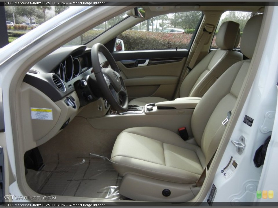 Almond Beige Interior Front Seat for the 2013 Mercedes-Benz C 250 Luxury #74855411