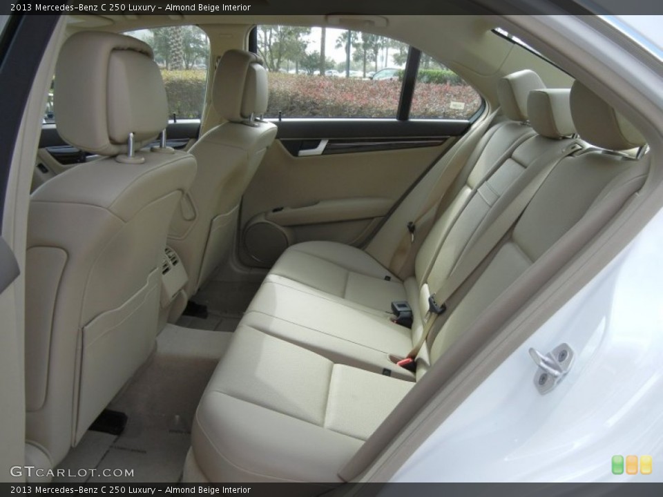 Almond Beige Interior Rear Seat for the 2013 Mercedes-Benz C 250 Luxury #74855431