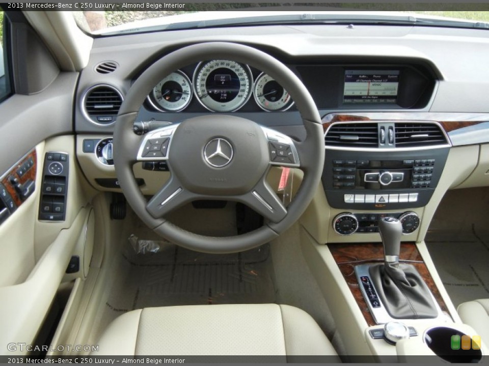 Almond Beige Interior Dashboard for the 2013 Mercedes-Benz C 250 Luxury #74855464